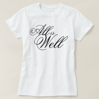 Camiseta afirmação estética de "Tudo está Bem"