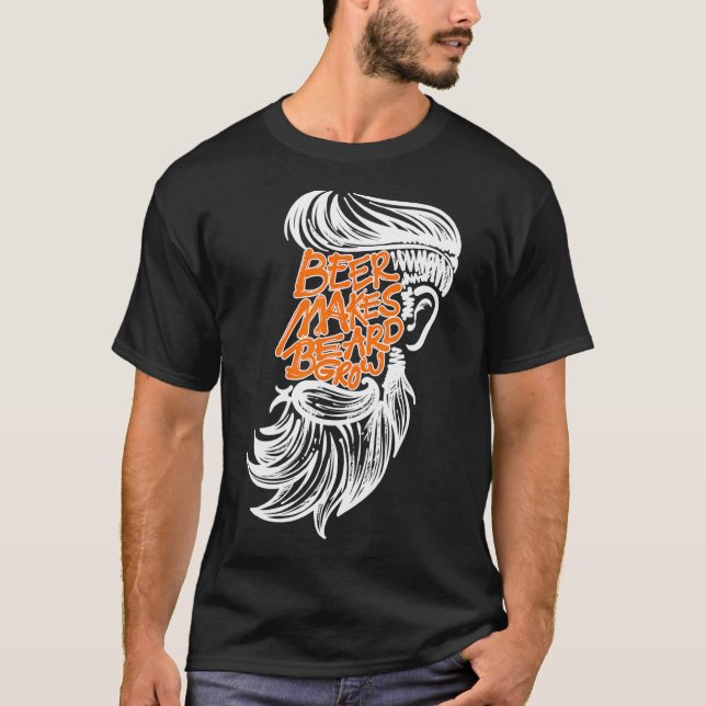 Camiseta Afirmação Humorística dos Homens Cabelo Facial Man (Frente)