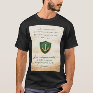 Camiseta Afirmação para Raiva - Versículo Bíblico de Calma
