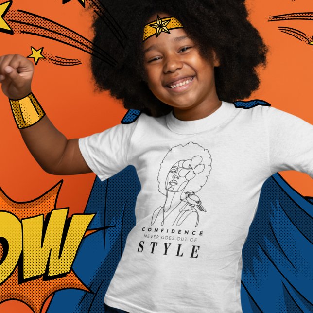 Camiseta Afirmação Positiva das Meninas de Confiança e Bele (Criador carregado)