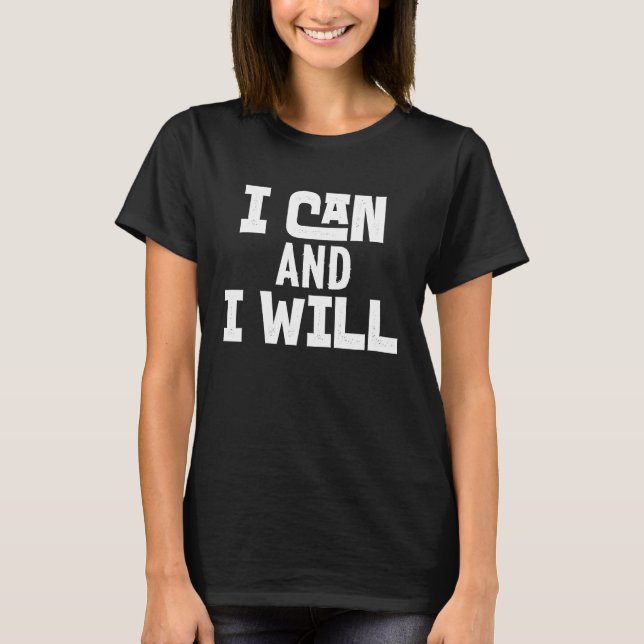 Camiseta Afirmação Positiva Poderosa Motivacional Eu posso (Frente)