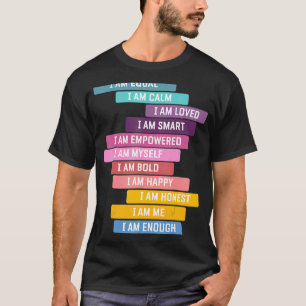 Camiseta Afirmação Positiva Sou Forte E Positiva