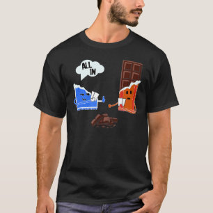 Camiseta Afirmações de chocolate de pôquer para mulheres e