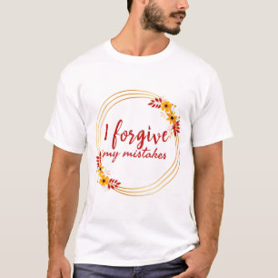 Camiseta afirmações inspiradoras sobre autoaceitação