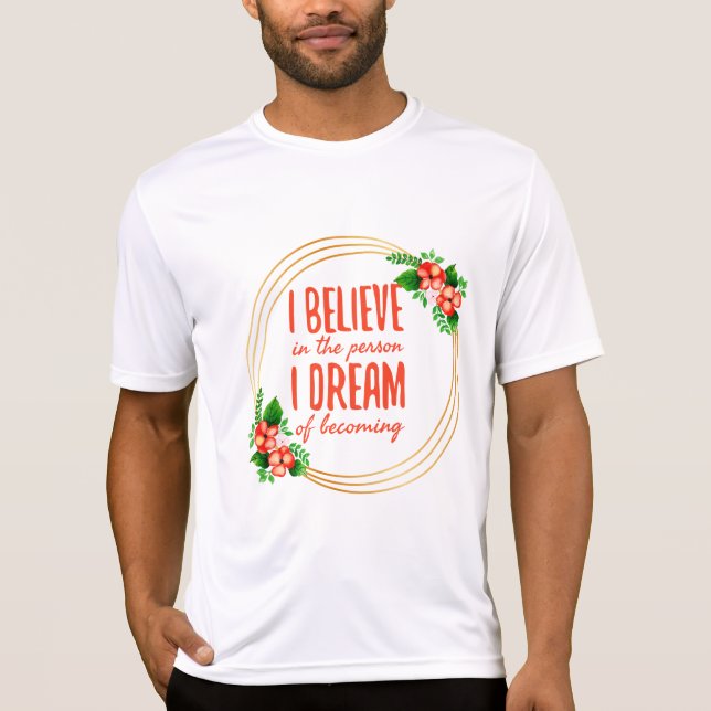 Camiseta Afirmações motivacionais para o sucesso e a luta d (Frente)