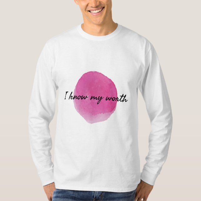 Camiseta afirmações positivas de autoaceitação (Frente)