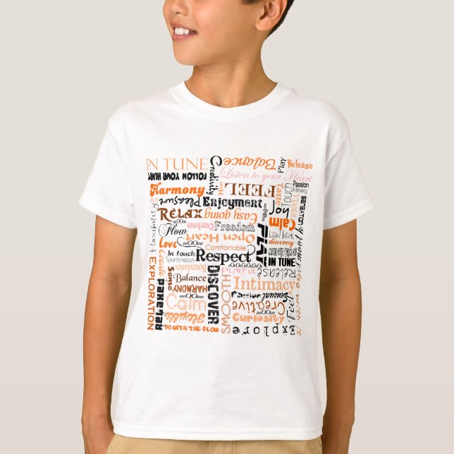 Camiseta Afirmações Positivas Do Chakra Sagrado Laranja (Frente)