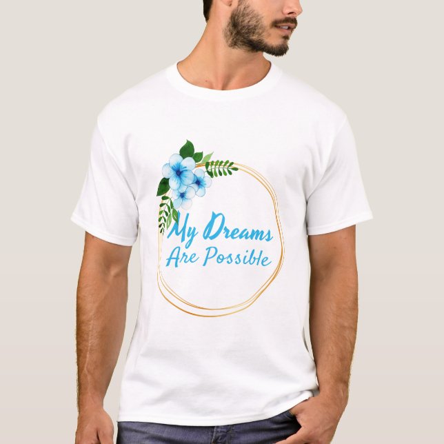 Camiseta afirmações positivas para a aceitação da vida (Frente)