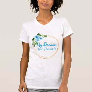 Camiseta afirmações positivas para a aceitação da vida