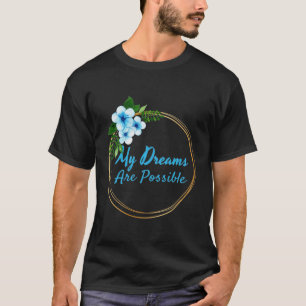 Camiseta afirmações positivas para a aceitação da vida