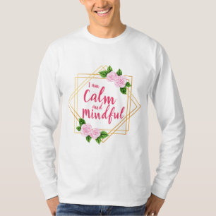 Camiseta afirmações positivas sobre saúde mental e amor