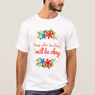 Camiseta afirmações vívidas positivas para o trabalho e 