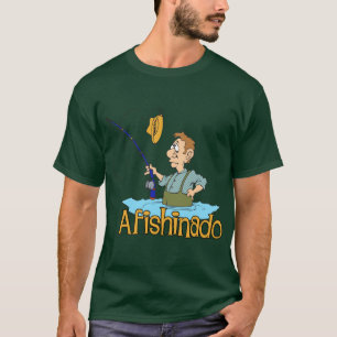 Camiseta Afishinado de pesca engraçado
