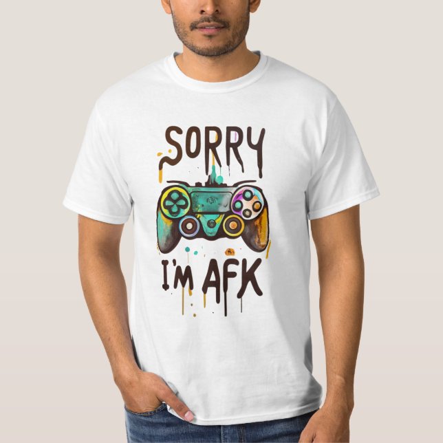 Camiseta AFK etéreo - Pontas De Jogo Únicas Para Jogadores  (Frente)