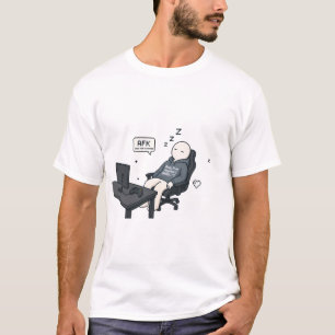 Camiseta AFK Longe do Teclado Meme Divertido de Jogador