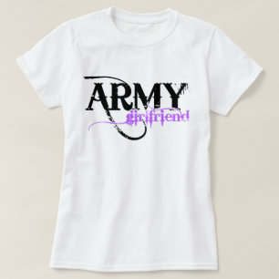 Camiseta Afligido rotulando o namorada do exército