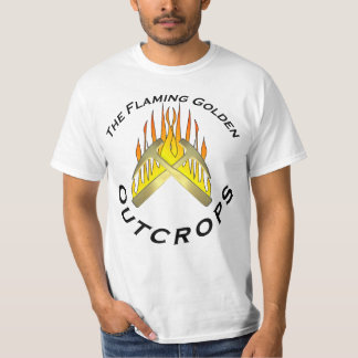 Camiseta Afloramento dourados flamejantes com parte