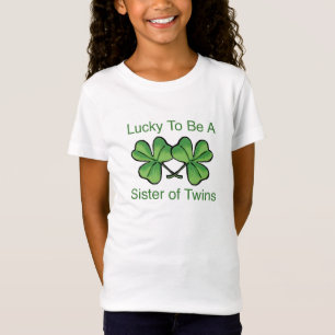 Camiseta Afortunado para ser irmã gêmea