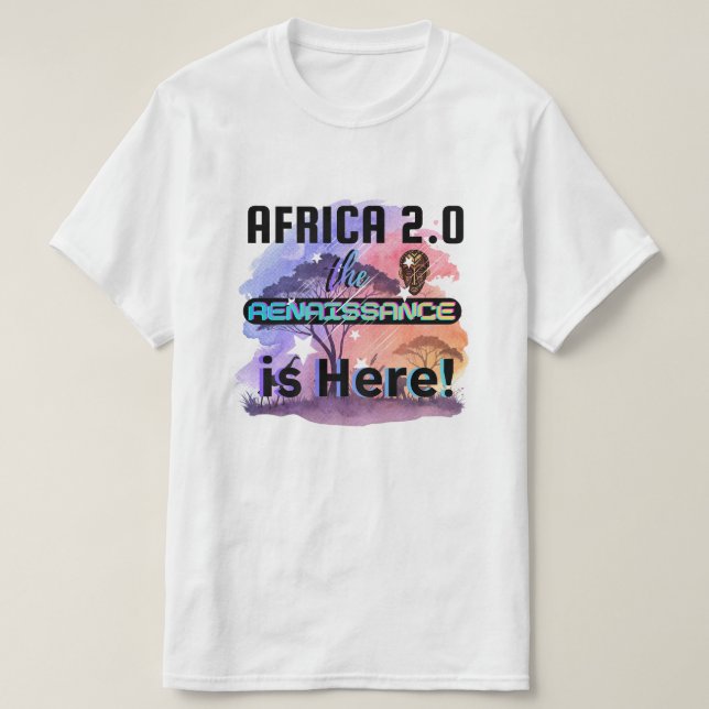 Camiseta Africa 2.0: The Renaissance is Here | T-Shirt (Frente do Design)