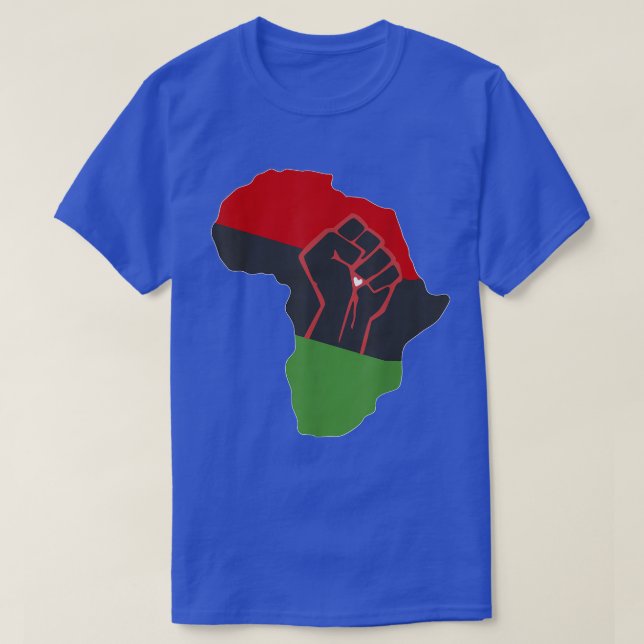 Camiseta África - África Decente da América Pan-Africana Co (Frente do Design)