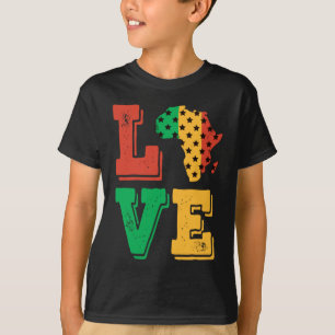Camiseta África ama história negra africana conturbada M