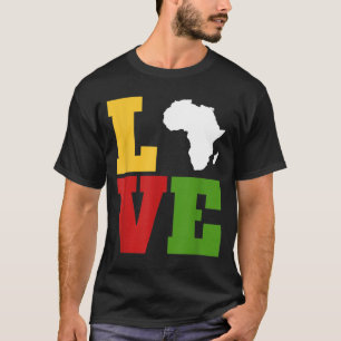 Camiseta África ama presentes africanos afrocentricos