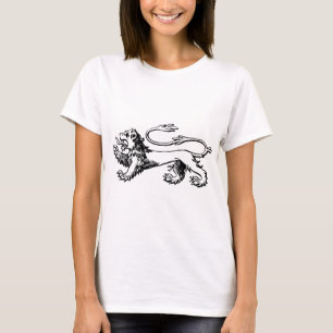 Camiseta África Animal Cat Heraldry Lion Mammal Estilizado