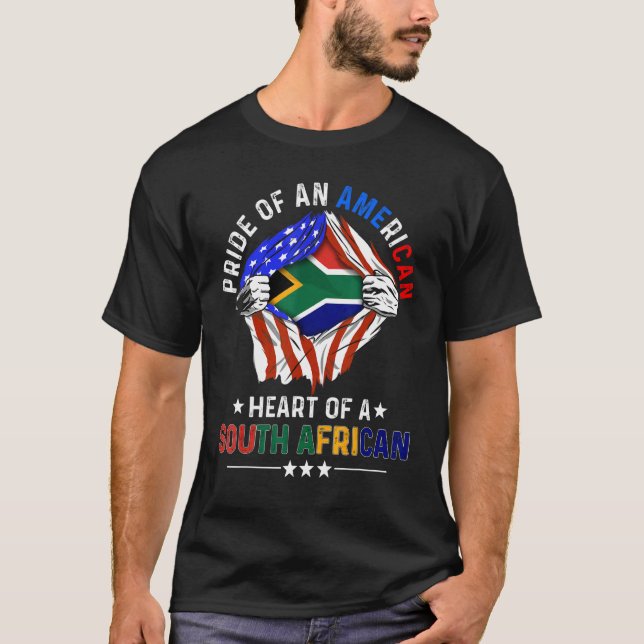 Camiseta África Austral Americana Orgulho Estrangeiro Afric (Frente)