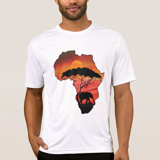 Camiseta África com uma girafa (Frente)