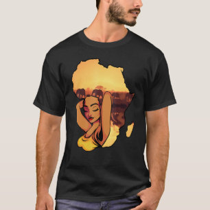 Camiseta África Continente Arte Melanina Natal
