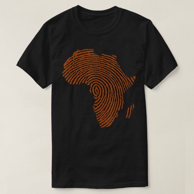 Camiseta África DNA Thumbprint flag Africa design do orgulh (Frente do Design)