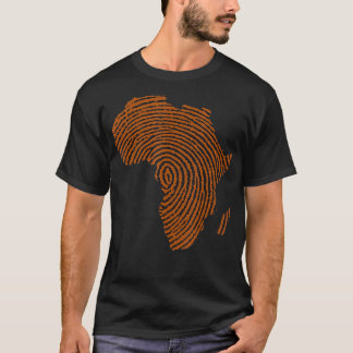 Camiseta África DNA Thumbprint flag Africa design do orgulh