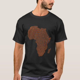 Camiseta África Dna Thumbprint Flag Africa Orgulho Design p