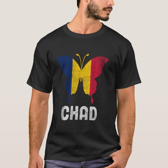 Camiseta África do Chade Patriótica Conde Africano Cugado (Frente)