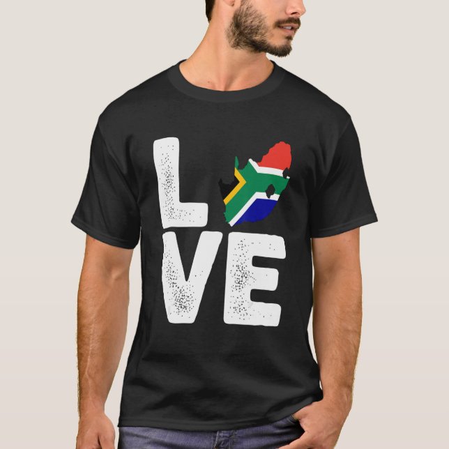 Camiseta África do Sul: Bandeira do Orgulho Mapeia História (Frente)