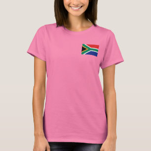 Camiseta África do Sul Bandeira e Mapa do T-Shirt