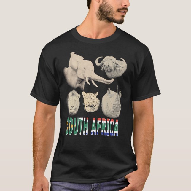 Camiseta África do Sul Grande Cinco África Safari Essencial (Frente)
