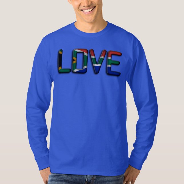 Camiseta África do Sul Linda Adorava Texto Incrível Arte (Frente)