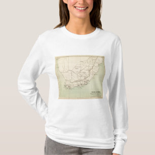 Camiseta África do Sul litografou o mapa