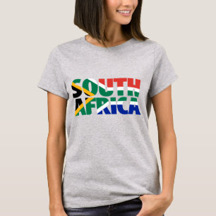 Camiseta África do Sul Roota Bandeira da África do Sul no
