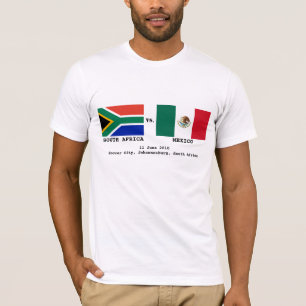 Camiseta África do Sul vs. Hora do Jogo do México