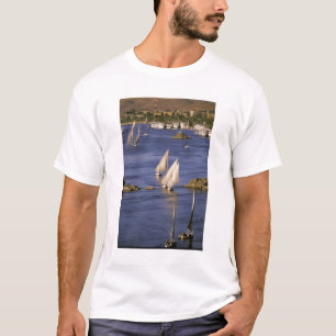 Camiseta África, Egito, Alto Egito, Aswan. Feluccas