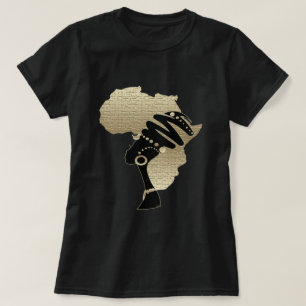 Camiseta África em Ouro – Patrimônio Afrocentrado