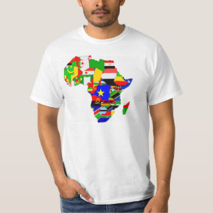 Camiseta África embandeira o tshirt