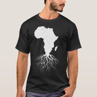 Camiseta África Engraçada Arte Para Homens Mulheres Afro-Am