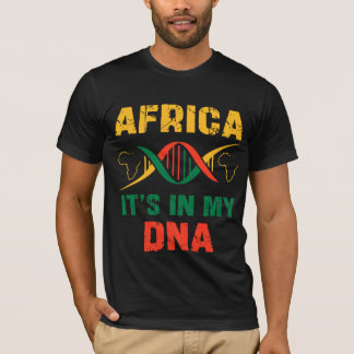 Camiseta África Está No Meu DNA Orgulho Africano Preto