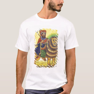 Camiseta África, Etiópia. Obra de arte representando Leão d