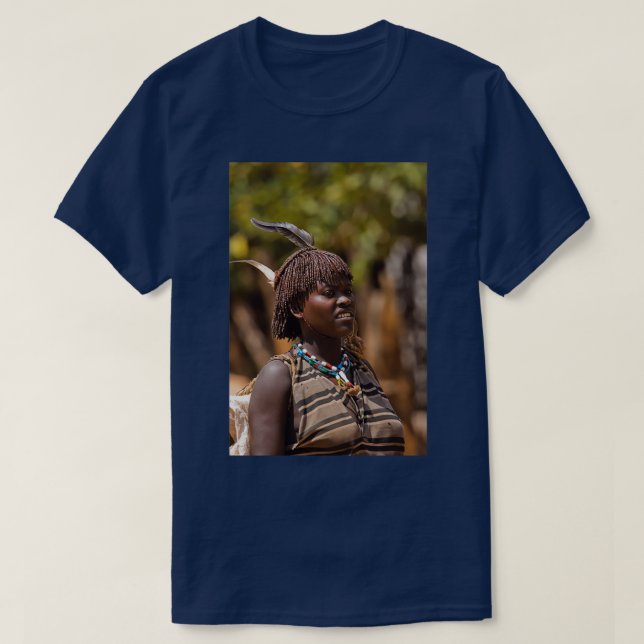 Camiseta África Etiópia Omo região Ari Tribe 2 (Frente do Design)