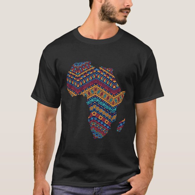 Camiseta África Flag Kente Cloth Black Pride African Americ (Frente)