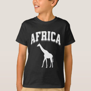 Camiseta Africa Giraffe Safari Férias Lembrança Preppy Aes